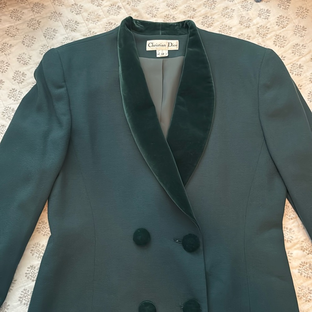 Gorgeous Christian Dior Emerald Green Blazer